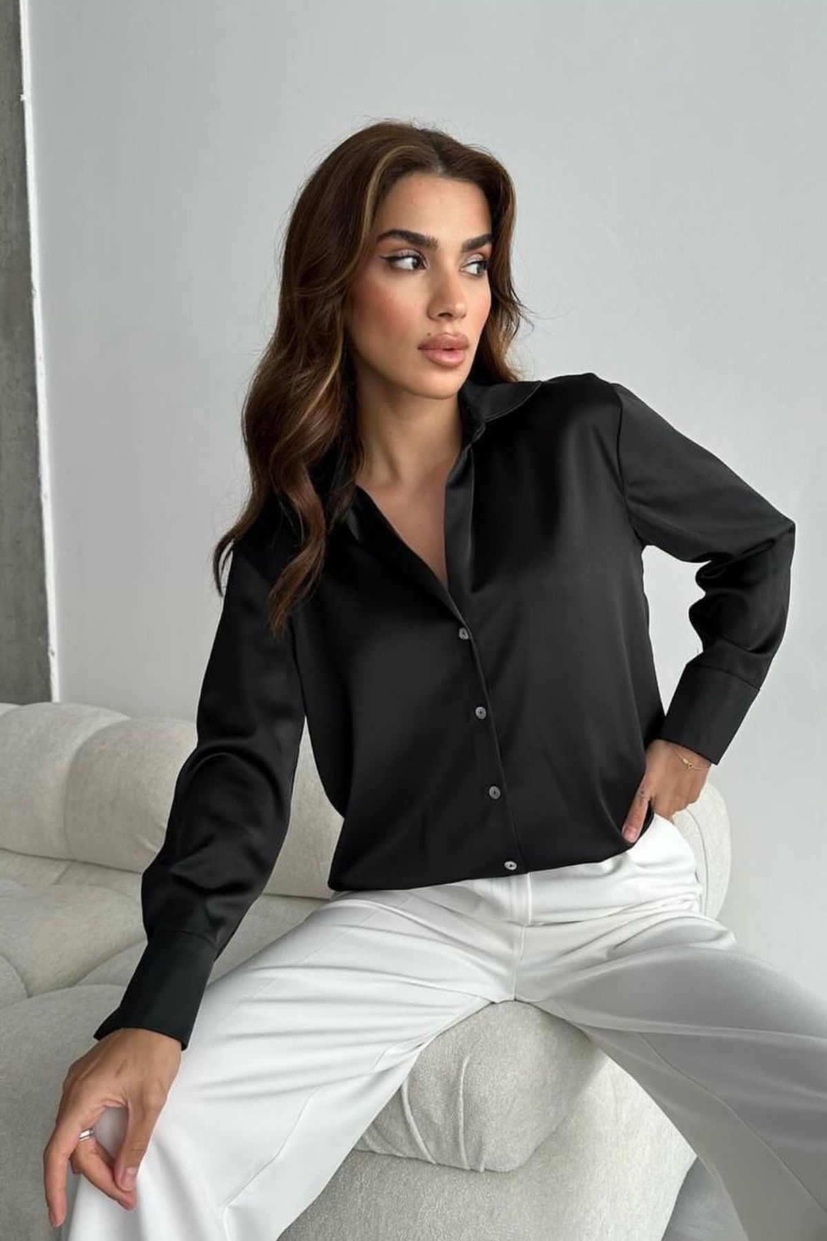 GoGoTrendy Jesika Kumaş Gömlek 2 Renk